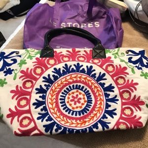 Embroidered tote